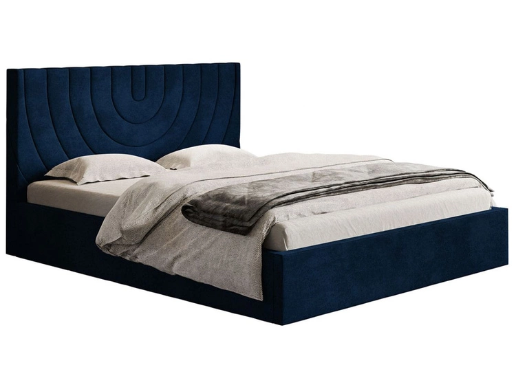Polsterbett mit Bettkasten und Lattenrost 120x200 Corti Dunkelblau