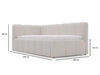 Jugendbett Einzelbett mit Bettkasten und Lattenrost 90x200 Cloud One Dunkelbeige Bouclé-Stoff 