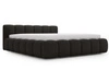 Polsterbett mit Bettkasten und Lattenrost 120x200 Cloud Low Bouclé-Stoff Schwarz