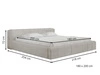 Polsterbett mit Bettkasten und Lattenrost 180x200 Lipari Braun