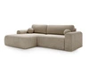 Ecksofa L-Form mit Schlaffunktion und Bettkasten Savana Links Beige
