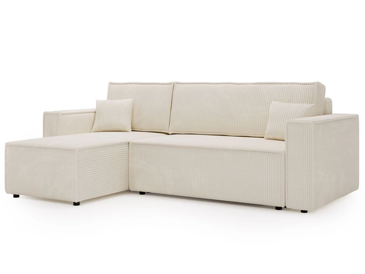 Modernes Ecksofa mit Schlaffunktion und Stauraum Prato L Beige