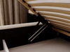 Polsterbett mit Bettkasten und Lattenrost 160x200 Palermo Creme