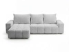 Ecksofa L-Form mit Schlaffunktion und Bettkasten Bresso Grau