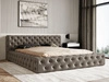 Polsterbett mit Bettkasten und Lattenrost 140x200 Palini Braun