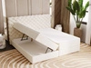 Boxspringbett mit Bettkasten 140x200 Bergamo Beige