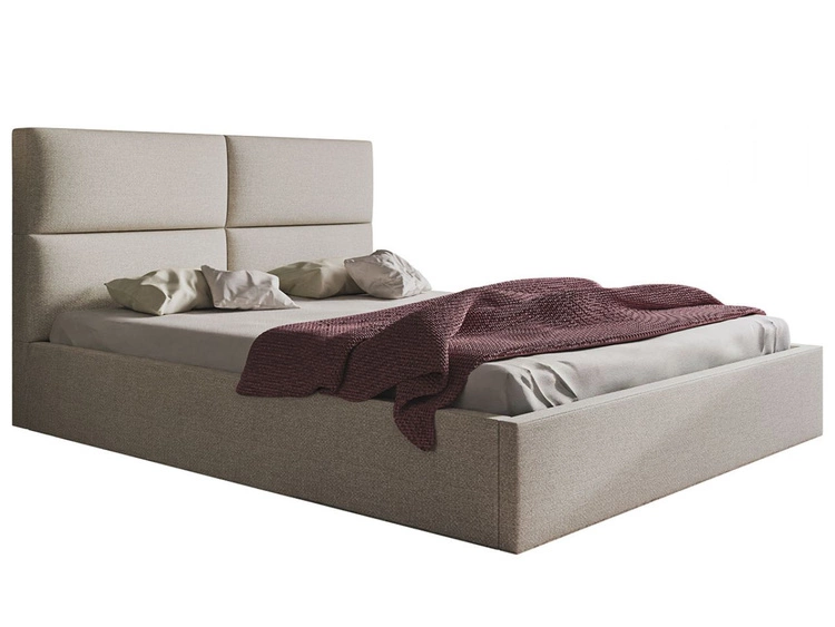 Polsterbett mit Bettkasten und Lattenrost 120x200 Marad Beige