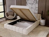 Polsterbett mit Bettkasten und Lattenrost 140x200 Ibiza Hellgrau