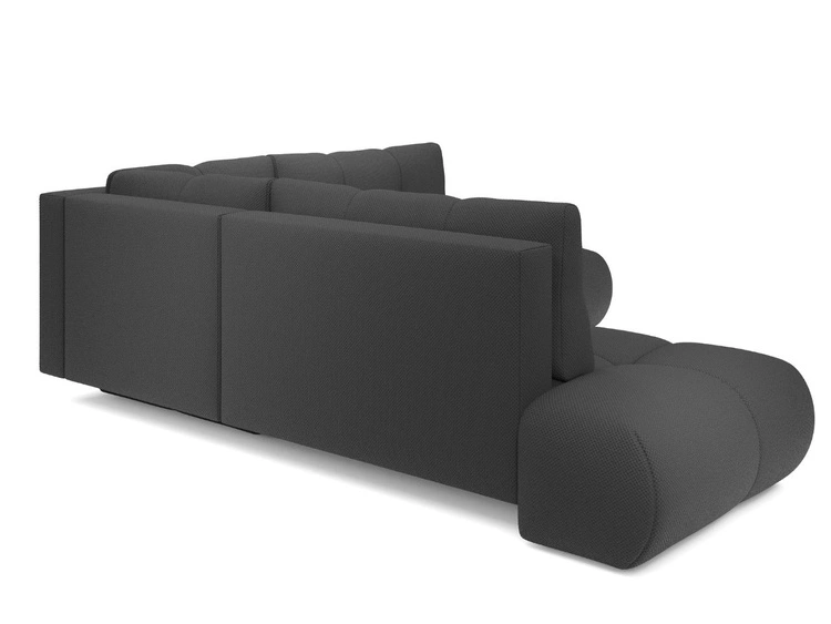 Ecksofa mit Schlaffunktion und Bettkasten Links Kair Graphit