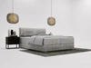 Boxspringbett mit Bettkasten 120x200 Forte Hellgrau