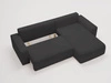 Ecksofa L-Form Rechts mit Schlaffunktion und Bettkasten Tazones Schwarz