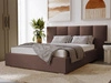 Polsterbett mit Bettkasten und Lattenrost 180x200 Lizbona Braun