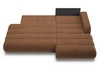 Ecksofa L-Form mit Schlaffunktion und Bettkasten Lisso Rechts Terrakotta