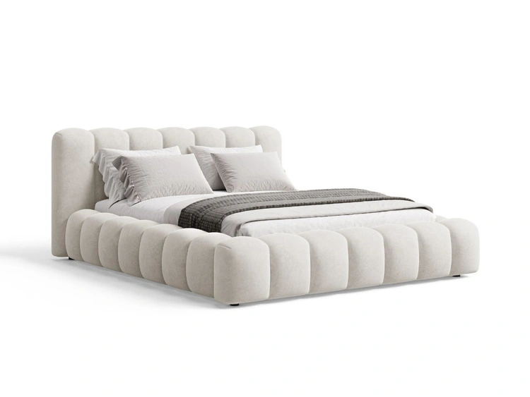 Polsterbett mit Bettkasten und Lattenrost 120x200 Averia Beige