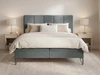 Boxspringbett mit Bettkasten 160x200 Vendi grau