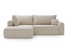 Ecksofa L-Form mit Schlaffunktion und Bettkasten Savana Bis Hellbeige