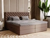 Boxspringbett mit Bettkasten 180x200 Bergamo Braun