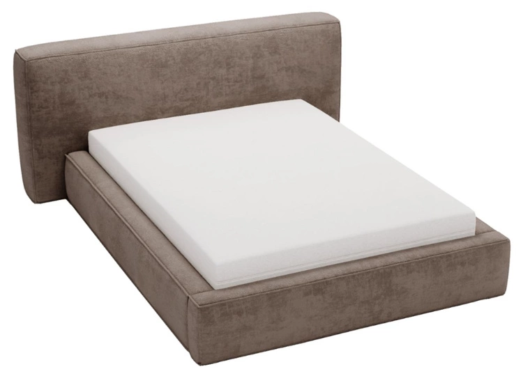 Polsterbett mit Bettkasten und Lattenrost 120x200 Monza Braun