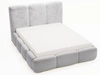 Polsterbett mit Bettkasten und Lattenrost 200x200 Bubble Hellgrau