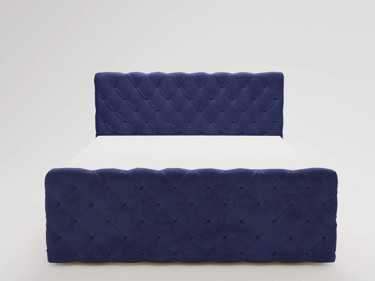 Boxspringbett mit Bettkasten 120x200 Lunaris Blau