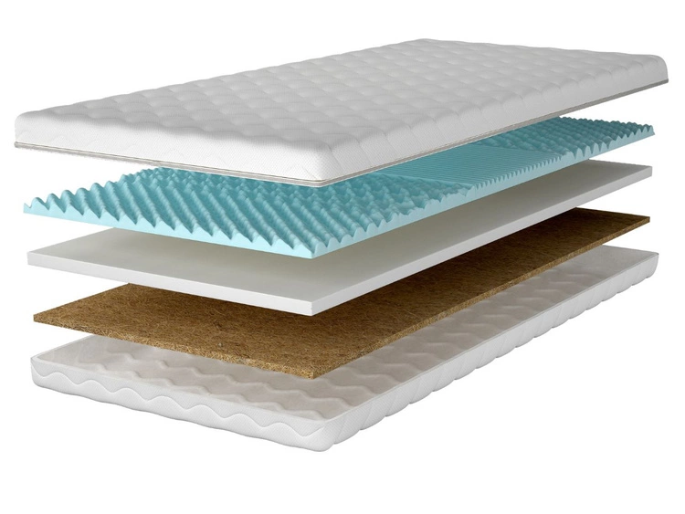 Schaumstoffmatratze mit profilierter Schaumlage und Kokosmatte Sena 70x200
