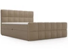 Boxspringbett mit Bettkasten 140x200 Bouclé-Stoff Alicante Braun