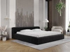Polsterbett mit Bettkasten und Lattenrost 180x200 Lipari Schwarz