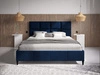 Polsterbett mit Lattenrost 120x200 Luxe Dunkelblau