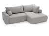 Ecksofa L-Form mit Schlaffunktion und Bettkasten Savana Bis Grau