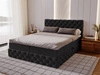 Boxspringbett mit Bettkasten 140x200 Canolo Schwarz
