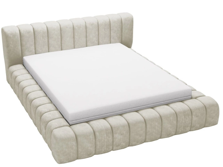 Polsterbett mit Bettkasten und Lattenrost 160x200 Italia Beige
