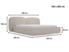 Polsterbett mit Bettkasten und Lattenrost 140x200 Palermo Beige