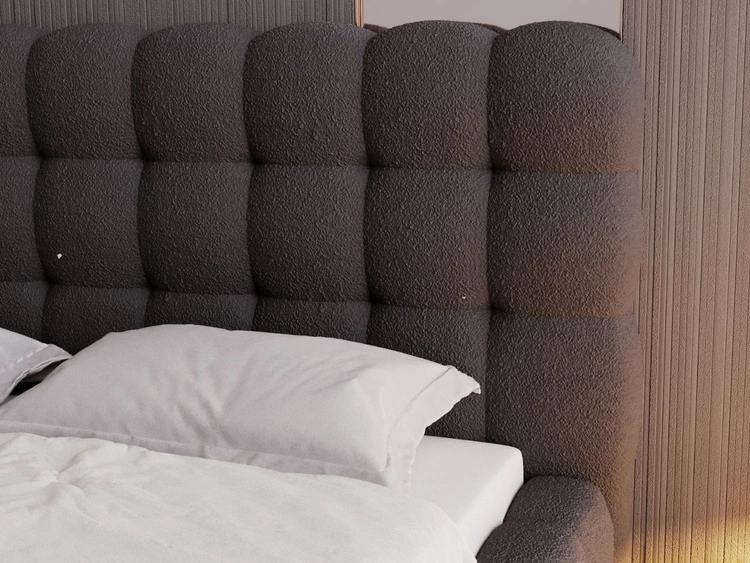 Polsterbett mit Bettkasten und Lattenrost 200x200 Twist Schwarz