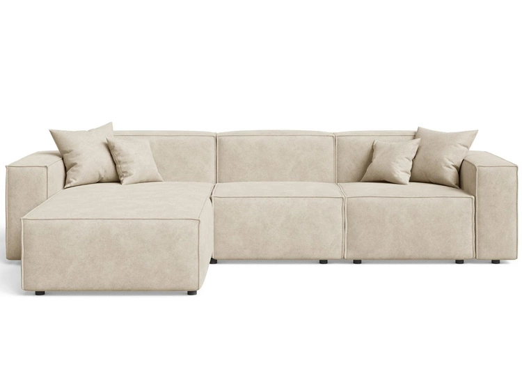 Ecksofa L-Form Links Arizona Beige