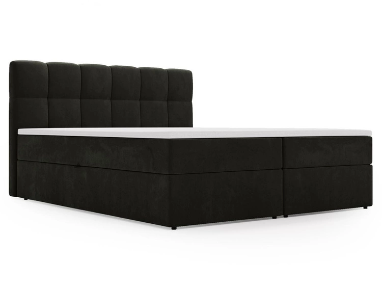 Boxspringbett mit Bettkasten 200x200 Maison Dunkelgrau