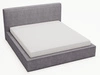 Polsterbett mit Bettkasten und Lattenrost 200x200 Monaco Grau