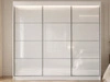 Schiebetürenschrank mit Sprossen 250 cm mit LED-Beleuchtung Ponti Weiß