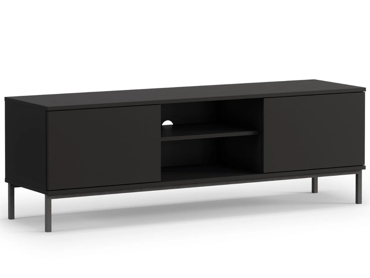 TV-Lowboard mit Türen 150 cm Soroko Schwarz