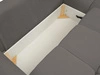 Ecksofa L-Form mit Schlaffunktion und Bettkasten Bene Dunkelgrau