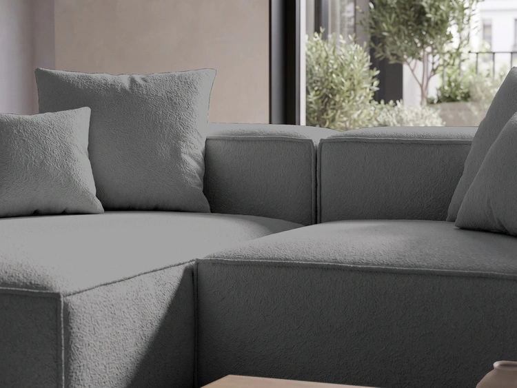 Ecksofa L Links Vellaro Dunkelgrau