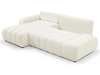 Ecksofa mit Schlaffunktion und Bettkasten Links Adoro Creme 