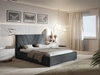 Polsterbett mit Bettkasten und Lattenrost 180x200 Tivoli Dunkelgrau