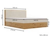 Boxspringbett mit Bettkasten 140x200 Forest Braun
