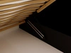 Gepolstertes Jugend-Einzelbett mit Bettkasten und Bettrost aus Holz 90x200 Modo One Rechts Schwarz