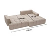 Ecksofa L-Form mit Schlaffunktion und Bettkasten Havi Links Grau