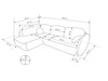 Ecksofa mit Schlaffunktion und Bettkasten Rechts Carino Creme