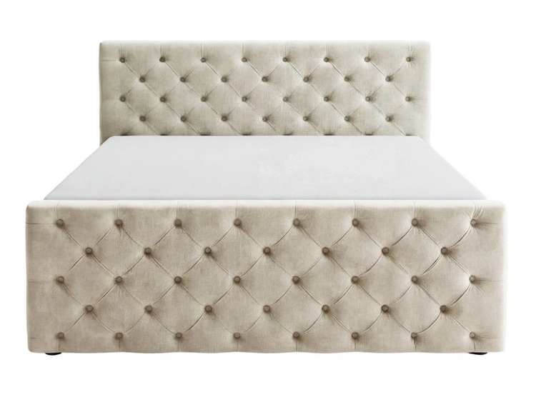 Boxspringbett mit Bettkasten 120x200 Montego Creme