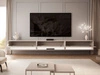 Hänge TV-Schrank 270 cm für Wohnzimmer mit LED-Beleuchtung Aurelie Kaschmir Hochglanz