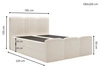 Boxspringbett mit Bettkasten 180x200 Campi Schwarz