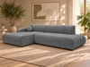 Ecksofa L-Form mit Schlaffunktion und Bettkasten Lisso Links Grau
